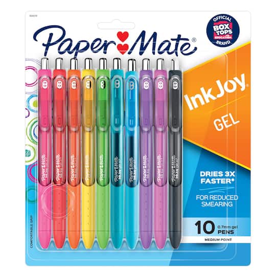 Paper Mate® InkJoy® 0.7mm 10 Color Retractable Gel Pen Set